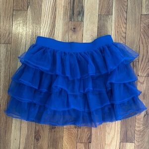 Spirit Blue Bubble Mini Skirt with Ruffled Tiers